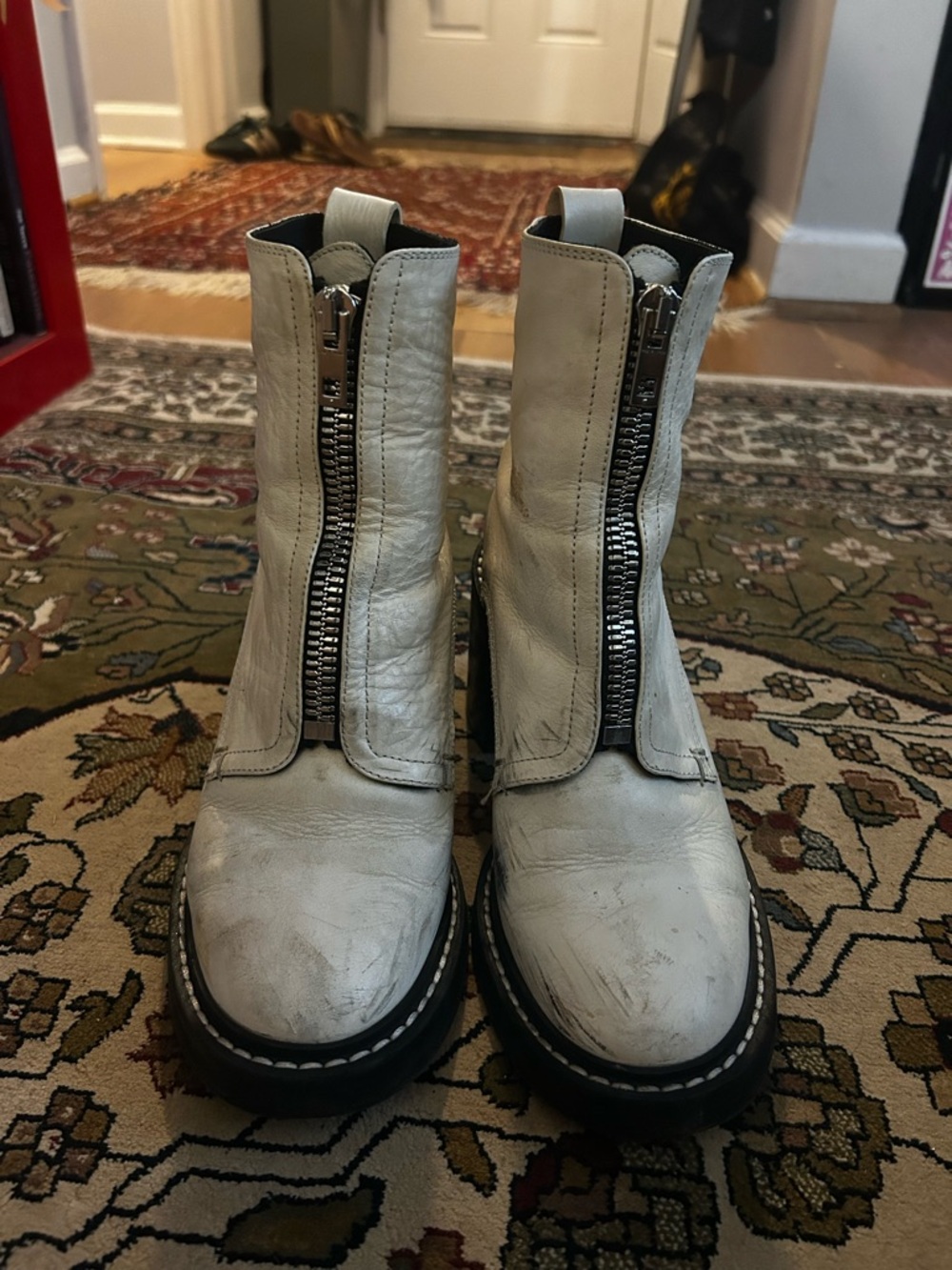 Rag & Bone Shelby White Leather Boots